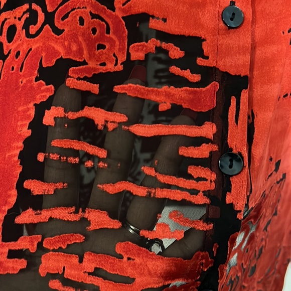 Chico’s Design sheer button down - Picture 5 of 8